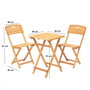 Hanah Home Conjunto de Mesa y Sillas de Jardín My001 en Madera de Haya